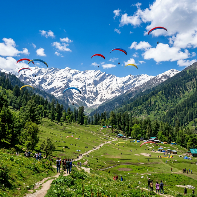 Solang Valley Manali with paragliding